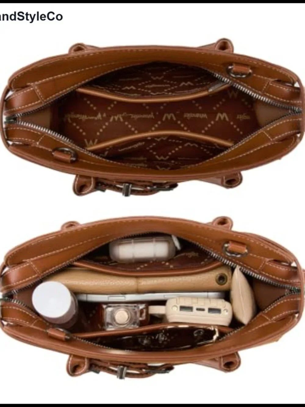 Faux Suede Satchel Handbag Western Buckle Crossbody Bag